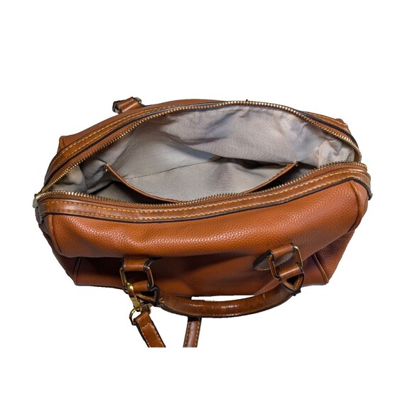 Dooney & Bourke All Leather Weather 3.0 Barrel Satchel 28 in Caramel. - Picture 5 of 7